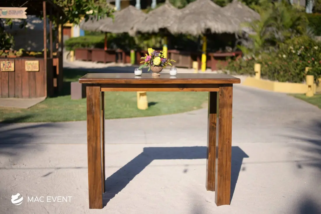 Rustic Cocktail Table in Sayulita for Weddings & Events